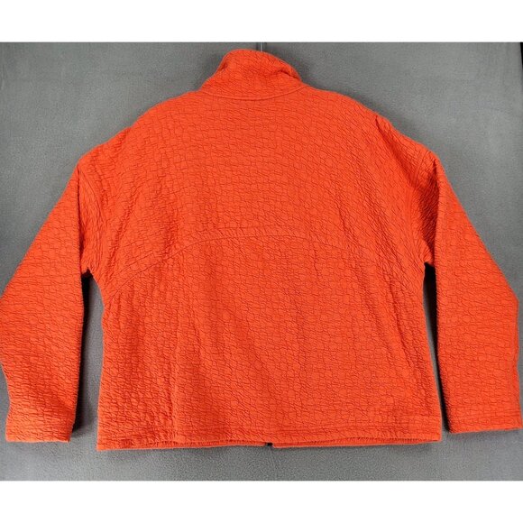 Lululemon sz 8 Rippled Full Zip Jacket Autumn Red Orange Coral turtleneck $148 - Picture 2 of 5